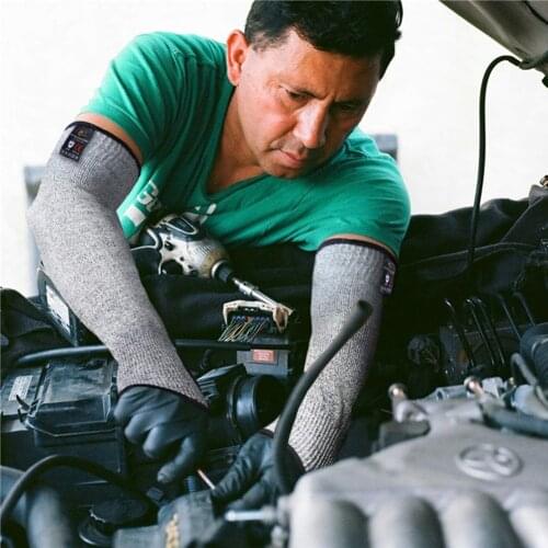 1 Pair HPPE Arm Protector Cut Resistant Anti-Puncture Work Protection Arm Sleeve Cover Reusable Arm Protective Guard