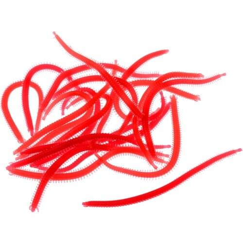 20Pcs Swimbaits Earthworm Soft Sea Fishing Lure Artificial Bait Bionic Worm
