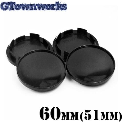4 pcs 60mm 50mm Plain Wheel Center Cap For Car Rim Black Hubcap Dust Cover