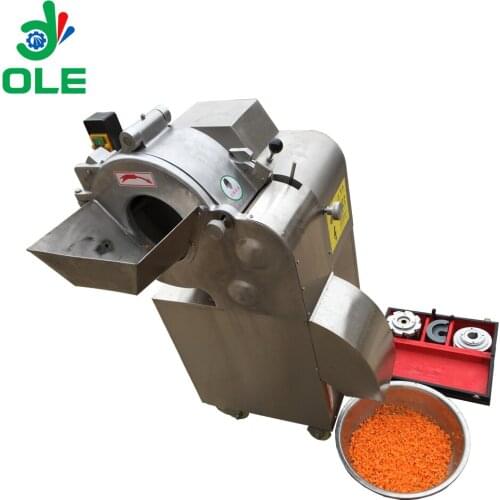 Commercial Usage Automatic Three-Dimensional 1000KG/H Root Vegetable Fruit Cutting Dicing Machine