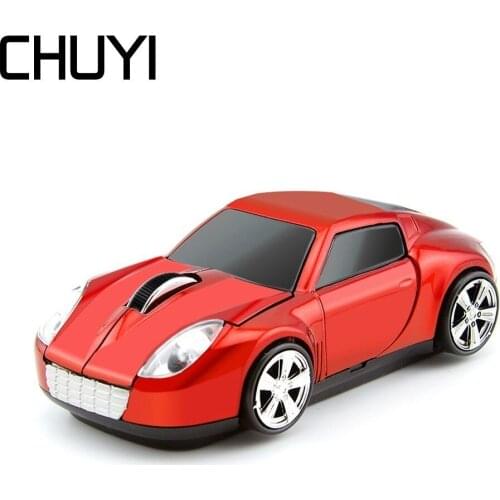 CHUYI Wireless Mini Car Mouse 3D Sport Car Design Mause 1600 DPI USB Optical Computer Creative Mice Gift For PC Laptop Notebook