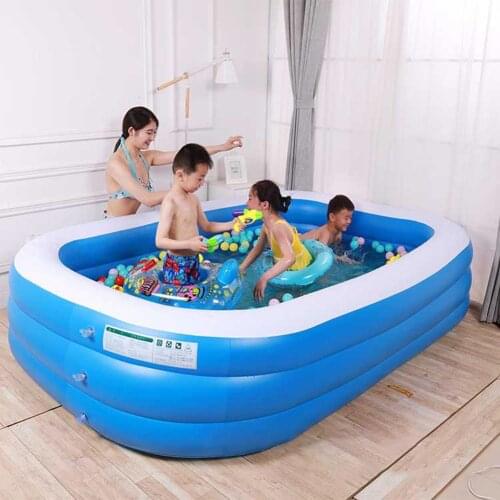 Kids Inflatable Pool High Quality Childrens Home Use Paddling Pool Large Size Inflatable Square Swimming Pool For Baby