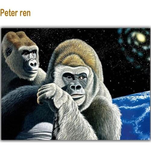 Diy Diamond painting Cross stitch animal Diamond Embroidery Troglodyte 3d square drill Diamond mosaic Paste Crafts Needlework