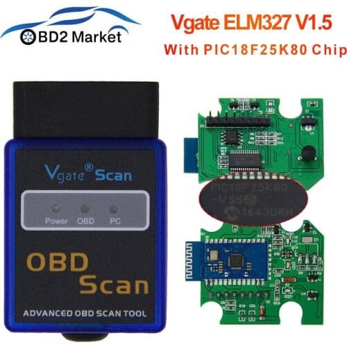 ELM327 V1.5 obd2 Wireles OBD OBD2 Diagnostic scanner elm 327 V1.5 scantool Auto diagnostic Code scanner promotion for Android