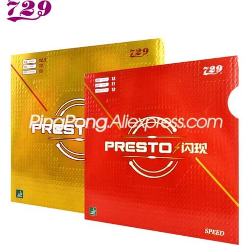Friendship 729 PRESTO Spin / Speed Offensive 729 Table Tennis Rubber Ping Pong Sponge