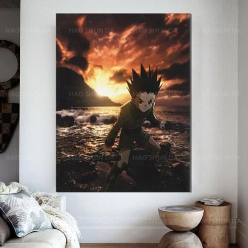Prints Painting Hunter X Hunter Anime Japan Wall Artwork Modular Sun Canvas Poster Picture Modern Home Decor Bedside Background