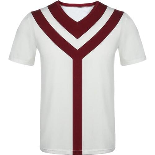 Anime EDENS ZERO Shiki Granbell Cosplay Costume T-shirt Red White Color Unisex Shirt Shiki Cosplay Outfits