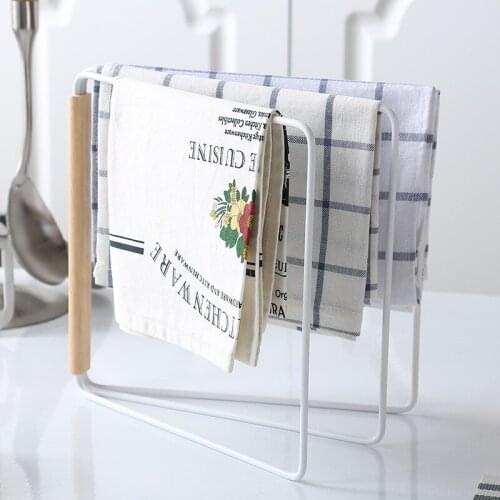 Creative Land-Style Rag Iron Shelf Countertop Sink Foldable Wash Towel Drain Rack Kitchen Tool Cabinet Storage Rack