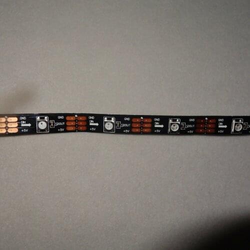 Addressable 5m 30LEDs/m DC5V WS2812B(with black frame) led pixel strip,NON-waterproof,with 30pixels/M;BLACK PCB
