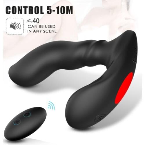 Male Prostate Massage Vibrator Anal Plug Silicone Stimulator Prostate Waterproof Anal Dildo Ring Ejaculation Delay Toy For Men