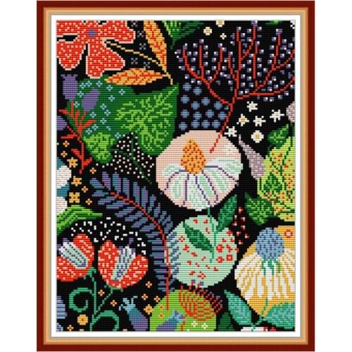 Colorful cross stitch kit aida 14ct 11ct count printed canvas stitches embroidery DIY handmade needlework