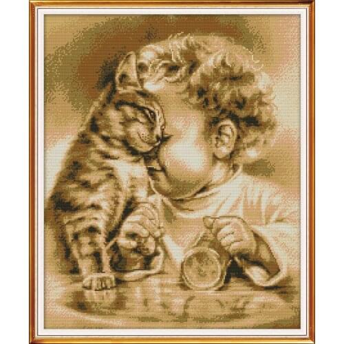 Overturned cup cross stitch kit aida 14ct 11ct count print canvas cross stitches stitching needlework embroidery DIY handmade