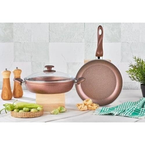 Papilla Argos 3'lü Cookware Set Copper Kırçıl