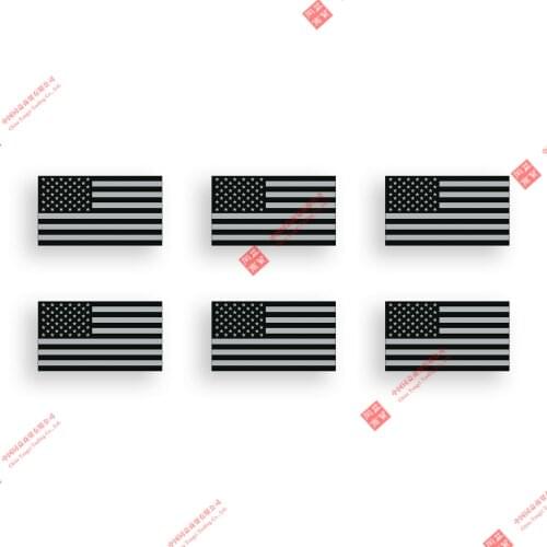 USA Flag Stickers American Tattered Black Gray Helmet Hard hat Tag Flag PVC vinyl sticker for motos car laptop luggage