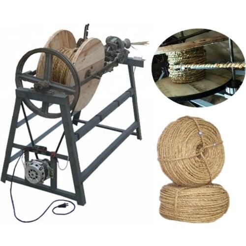 Low price straw rope spinning making machine grass rope knitting machine