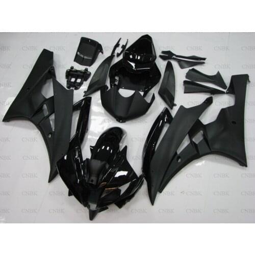 For YZF600 R6 2006 - 2007 Fairing Kits YZF600 R6 07 Black Motorcycle Fairing YZF R6 07 Fairing Unpainted