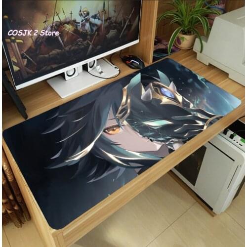 HOT Game Genshin Impact Xiao Large Mouse Pad Thicken Laptop Gaming Mice Mat Desk Keyboard Mat Anti-Slip Playmat Cosplay Gift