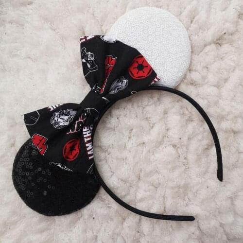 Bridegroom Bride Star wars Mouse Hair Bow JUST MARRIED Headband For Man Hair Accessories Christmas Hairband For Women