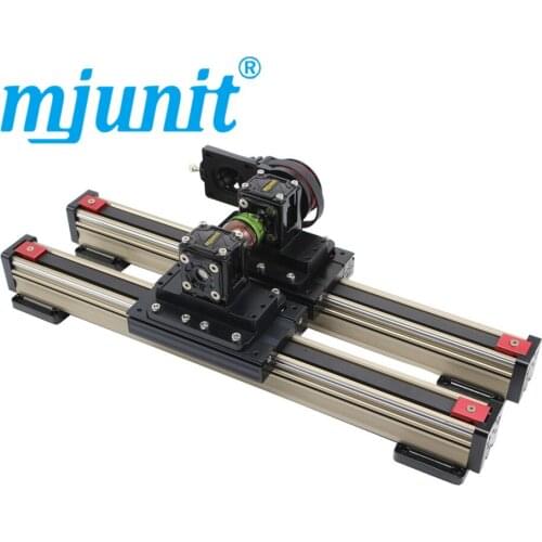 Mjunit 45M Synchronous belt for up and down special guide rail double axis stable zero dithering electric control sliding table