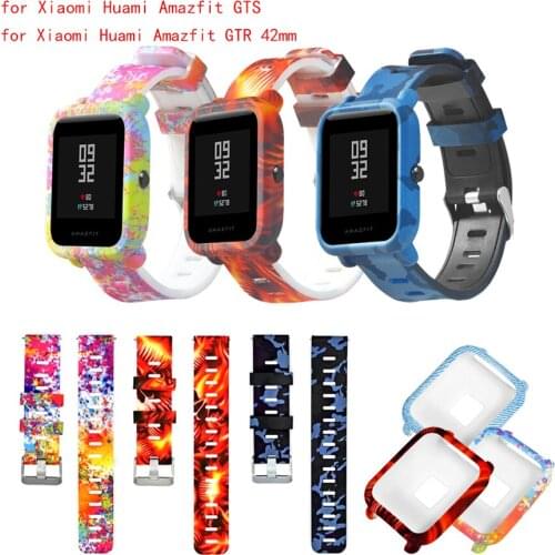 20mm WatchBand For Xiaomi Huami Amazfit Bip Bit Youth Case Cover Accessories For Amazfit Bip Strap Camouflage Silicone Bracelet