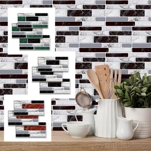 PVC Self-adhesive Wall Sticker Tile Sticker Kitchen Bathroom Living Room DIY Decorative Wallpaper Waterproof And Oilproof