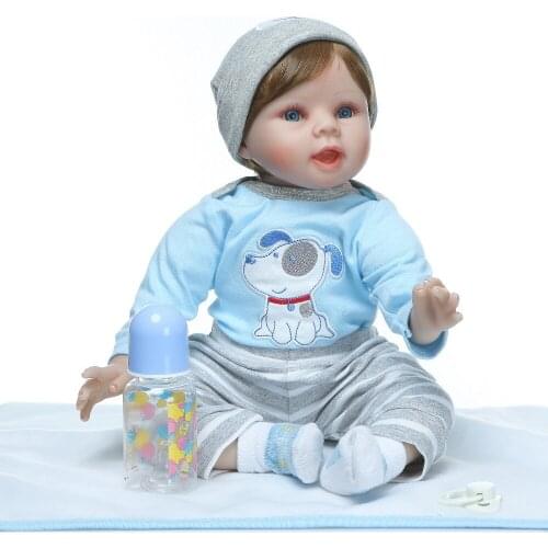 NPK 55cm Silicone Reborn Baby Dolls Baby Doll Alive Realistic Boneca Bebe Lifelike Real Girl Doll Reborn Birthday Christmas