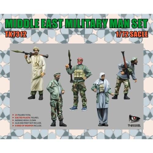 T-MODEL TK7312 1/72 Middle East Military Man Set - Scale Model Kit