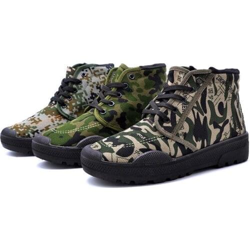 Jiefang Shoes Mens High-top Training Womens Rubber Shoes Work Safety Shoes Camouflage Shoes Sports Shoes