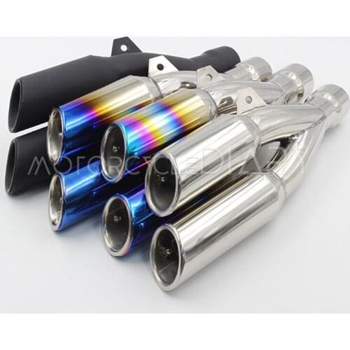 51mm Universal Motorcycle Escape Moto AK Laser Exhaust Modified Silencer Muffler Pipe DB Killer AK043 R25 Z900 MT07 R3 Pit Bike