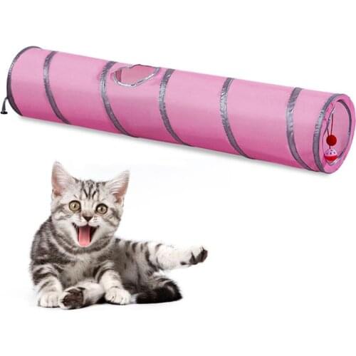 Dorakitten Funny Cat Tunnel Foldable Interactive Kitten Tube Toy Pet Hiding Tunnel With Ball Toys Pet Supplies Pet Accessories