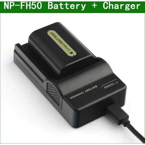 LANFULANG NP-FH50 NP FH50 Camera Digital Battery + Charger For Sony DSC-HX1 DSC-HX100 DSC-HX200 DSLR A230 A290 A330 A380 A390