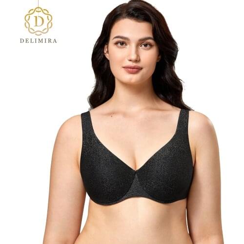 Womens Seamless Bra Minimizer Full Coverage Plus Size Non-padded Cup Smooth Support