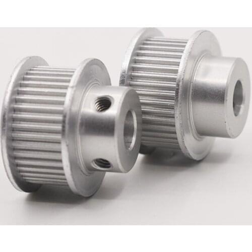 Aluminum Alloy BF Type 2GT 30 Teeth 5-15mm Inner Bore Timing Pulley 7/11mm Width 2mm Pitch Synchronous Wheel for 3D Printer