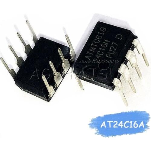 10PCS AT24C16 DIP 24C16 DIP8 AT24C16-PU27 DIP-8 original IC