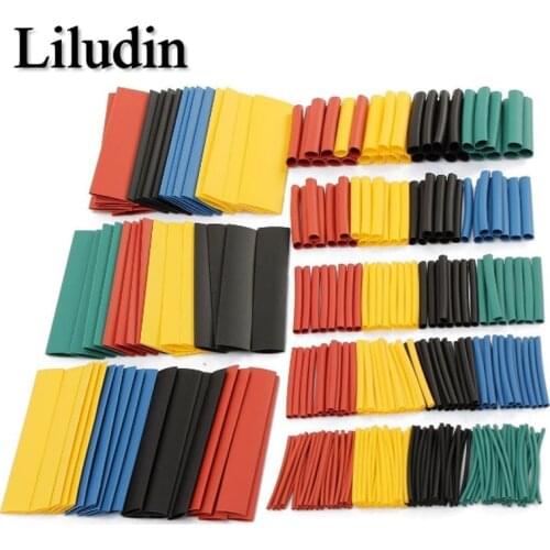 164pcs Set Polyolefin Shrinking Assorted Heat Shrink Tube Wire Cable Insulated Sleeving Tubing Set