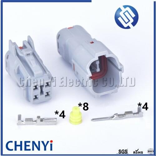 2 Set 4 Pin MG640333 MG610331 Sealed Male Female Plug Waterproof Auto Electronic Fuel Pump Connector Light Lamp Socket