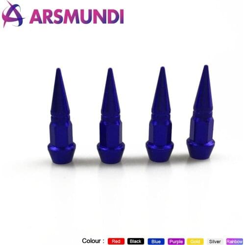 4Pcs Aluminum Alloy Car Bike Tire Valve Stem Cap Spike Shaped Metal Dust Covers Lid for Bicycle Motorcycle Auto Accessories