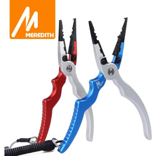 MEREDITH Aluminium Fishing Pliers Fishing Tools Pliers Multifunctional Stainless Steel Scissors Split Ring Hook Removes Tools