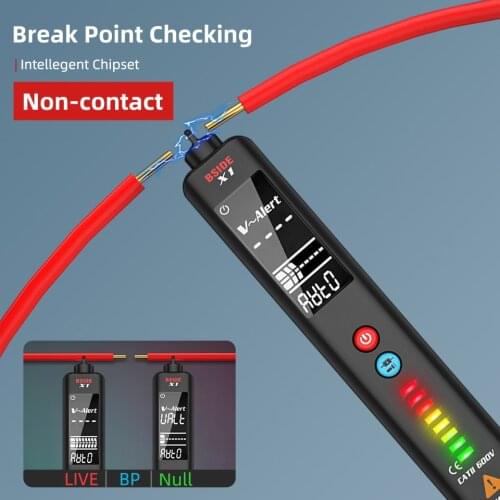 BSIDE X1 Voltage detector Tester Multimeter Non-contact LCD Large screen Smart test pencil Live indicator Electric wiring Sensor