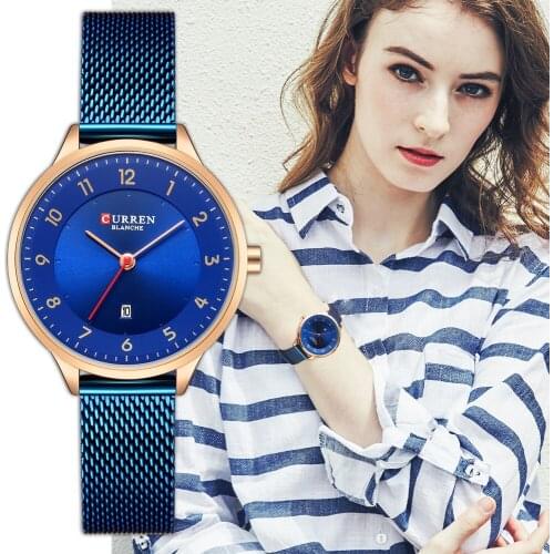CURREN Women Watches Fashion Rose Gold Quartz Watch Ladies Top Brand Luxury Womens Casual Wristwatches Female Clock Reloj Mujer