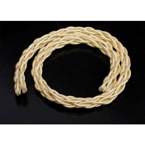 HPC-011 HiFi Hi-end Top class Headphone Earphone Cable single colour customized pure sliver 4N 99.99% OFC Coper