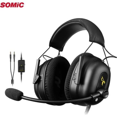 SOMiC G936N 3.5mm Version Gaming Headset Isolation Noise Cancelling Headphones for PC, Phone, Xbox One, Nintendo Switch