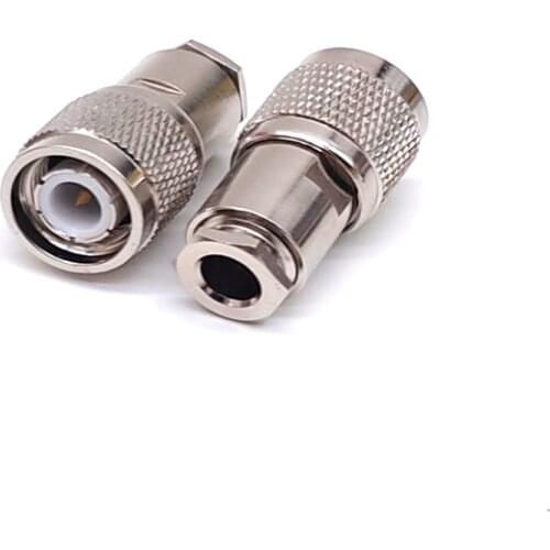JXRF Connector TNC male crimp TNC male Plug straight Crimp for RG58 RG142 LMR195 coaxial cable