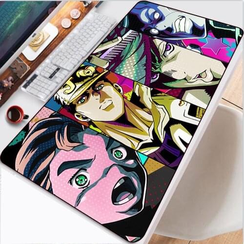 Anime JOJOs Bizarre Adventure Mouse Pad Pink Mousepad XXL Gaming Mouse Pad Laptop Keyboard Gaming Accessories Anime Mouse Pad
