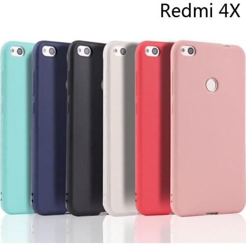 Matte Candy Solid color Cover For Xiaomi Redmi 4X 5.0"inch Silicone TPU soft case for Xiaomi Redmi 4X Ultra thin cover case