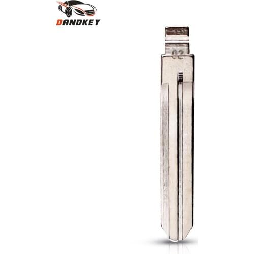 Dandkey #02 Metal Uncut Blank Flip Remote Key TYO43 Key Blade For Toyota Corolla Crown Camry Highlander Corolla Vios Fukuda Auma