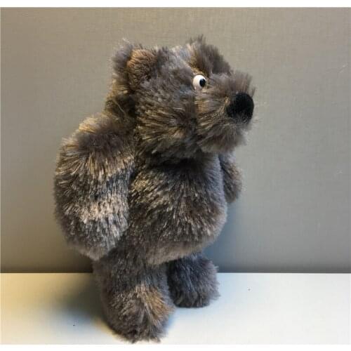 Animal Cartoon Gray Bear Plush Toy Kawaii Personality Sleepy Small Bear Soft Stuffed Doll Kids Gift 16cm