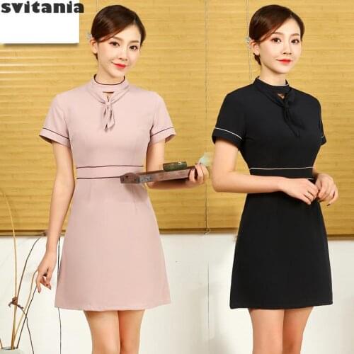 New Hairdressers Work Clothes Dress Summer Beauty Salon Work Clothes Womens Manicurist Uniform