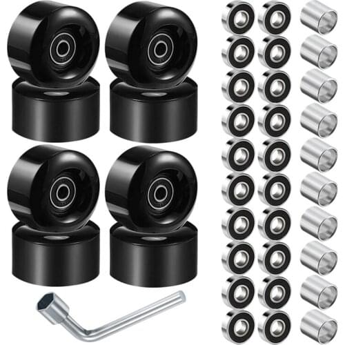 NEW-8 Pieces Roller Skate Wheels Quad Skates Replacement Outdoor Quad Roller Skate Wheels with Skate Roller