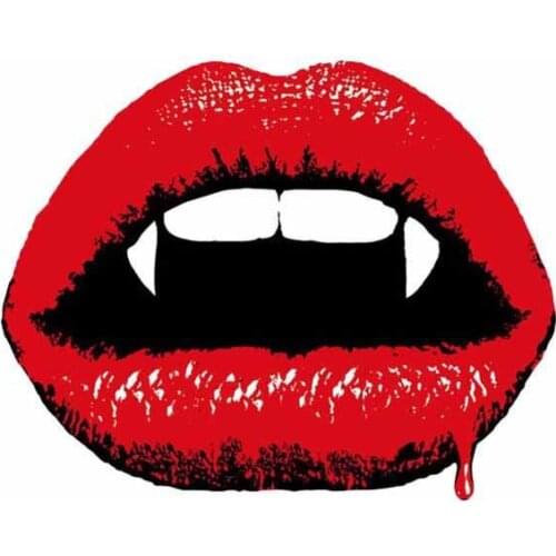 Originality 14CM*11CM Funny Vampire Lips Bloody Accessories Decal Helmet Window Car Sticker